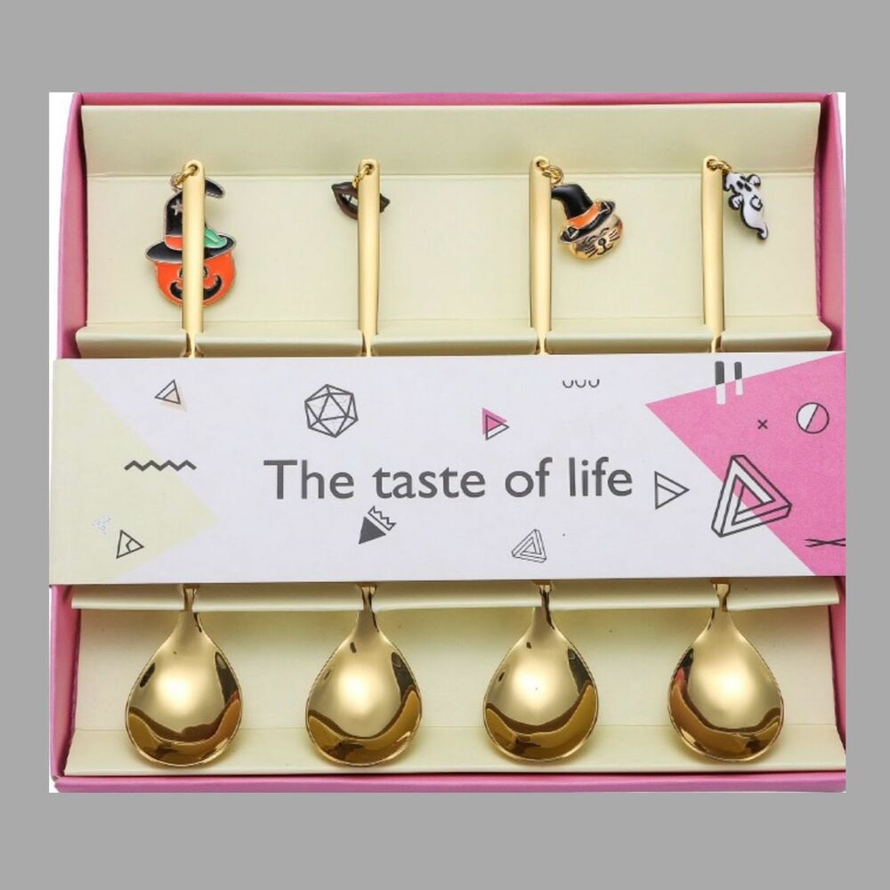 Cucharitas Doradas Halloween x4 unidades